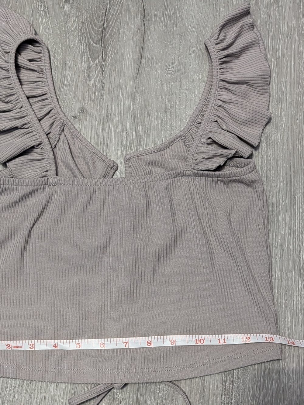 Forever 21 Mauve Ribbed Size L Crop Top